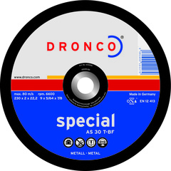 Абразивный отрезной диск Dronco AS 30 T-BF 180х2 1181055