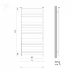 Полотенцесушитель электрический Lemark Ursus - LM72116E (П16 500x1100), левый/правый