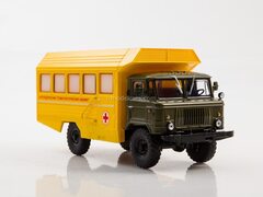 GAZ-66 KSP-2001 medical van khaki-yellow  1:43 Legendary trucks USSR #59
