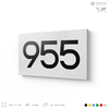 Номер на дверь 955, табличка на дверь для офиса, квартиры, кабинета, аудитории, склада, белая 120х70 мм, Айдентика Технолоджи