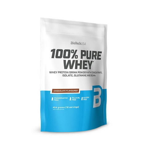 Протеин 100% PURE WHEY, BIOTECH USA / 454 гр шоколад