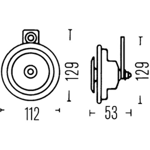 Звуковой сигнал Hella 400 Гц (3BA 002 768-551) (1 шт.)