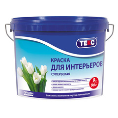ТЕКС Краска в/д влагостойкая класс ПРОФИ супербелая (4,5л=6,7кг)
