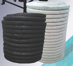 Полипропиленовая набивка с асбестом, фторопластом и слюдой ПАФС 6-16 мм