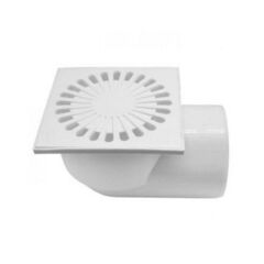 Трап ПП (полипропилен) Дн 50, горловина-пластиковая,150х150 горизонтальный выпуск, РосТурПласт 11385