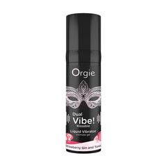 Съедобный жидкий вибратор Dual Vibe! со вкусом клубничного джина с тоником - 15 мл. - 