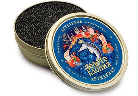 Икра черная осетровая "Золото Каспия", 250г