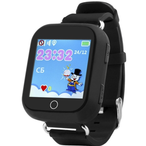 Умные часы для детей Smart Watch Q100 c GPS чёрные