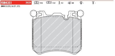 FDB4351 Тормозные колодки дисковые OE 'PREMIER'