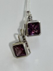 Квадрат  (серьги из серебра)