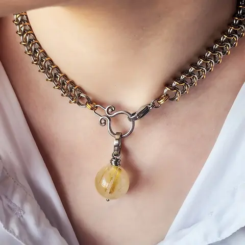 МК "Серьги Колосок + Колье Свобода"