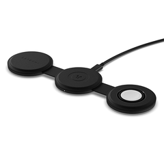 Беспроводная зарядка Satechi Qi2 OntheGo 3-в-1 Wireless Charger, чёрный