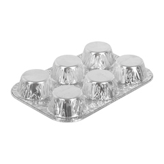 Набор форм алюминиевых, 6 ячеек, 3 шт, 25*16,5 см, серебро. MARMITON
