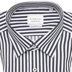 Сорочка мужская Eterna Slim Fit 1056-F11U-39 в броские чёрные полоски