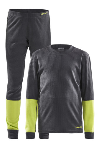 Комплект термобелья Craft Baselayer Set Grey-Lime детский