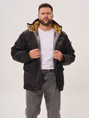 Куртка Аляска укороченная Husky Short 2 Nord Denali (черная - black/silver)