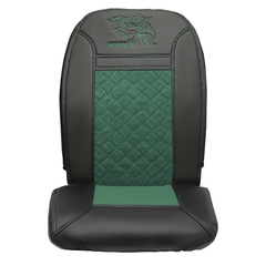 Чехлы Scania 6 серия (экокожа, черный, зеленая вставка)