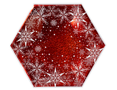 Тарелки фигурные, Снежные Искры, 25 см, 6 шт.