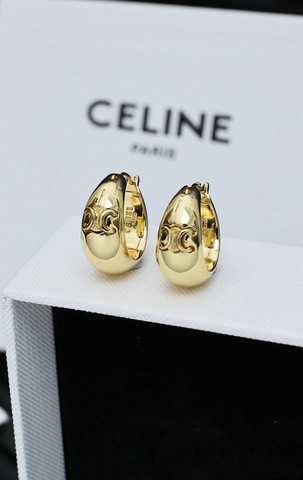 Серьги миниконго CELINE дутые