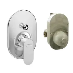 Смеситель для душа со скрытой монтажнй частью, хром Hansgrohe Rebris S 72448000