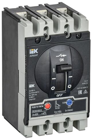 ARMAT Авт. выкл. лит. корпус 3P S 35кА 63А ТМ рег. IEK