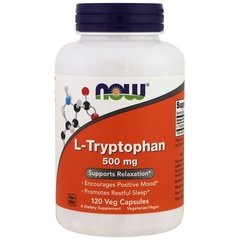 Now Foods, L-триптофан, 500 мг, 120 растительных капсул