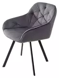 фото 4 Стул GALE 360 град. поворот. BLUVEL-14 GREY, велюр/ черный каркас, М-City на profcook.ru