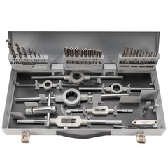 Набор метчиков и плашек M3 -M12 HSS-G 45пр H-Tools 08331030 (З)