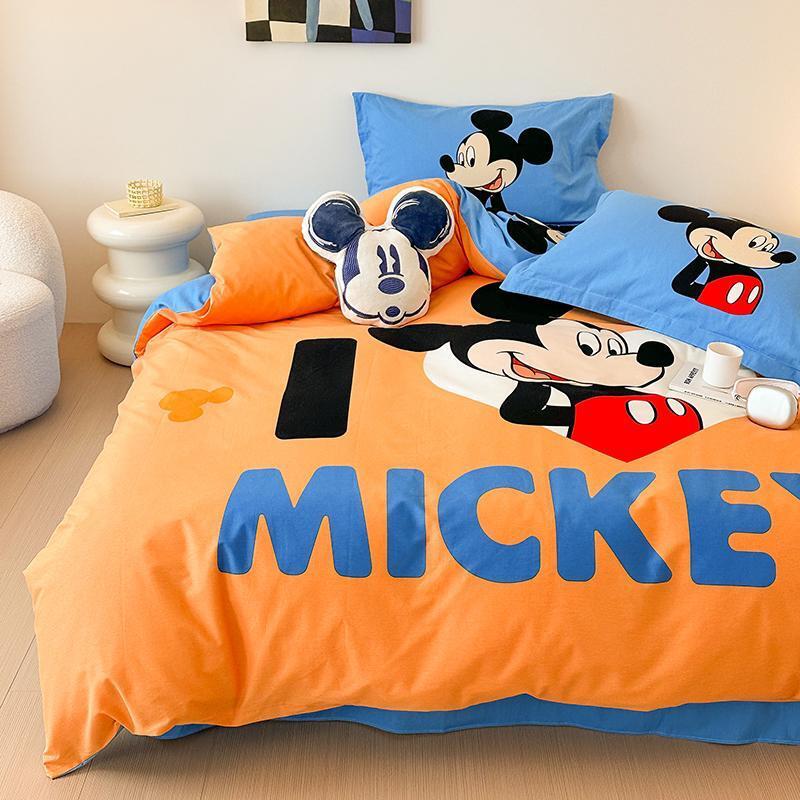 Постельное белье DISNEY 1.5 Полуторка Сатин Оранжевый Микки