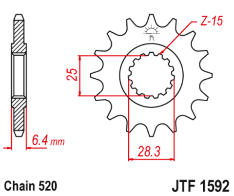 Звезда ведущая JTF1592 16