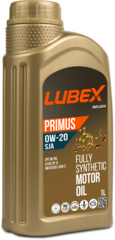 Масло Lubex Primus SJA 0W20 SN/RC TT (1л) ПАО-синтетика