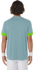 Теннисная футболка Asics Court Short Sleeve Top - teal tint/electric lime