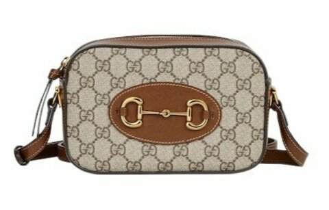 Маленькая сумка на плечо Gucci Horsebit 1955 бежевый