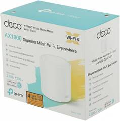 TP-Link Deco X20(1-pack) Домашняя Mesh Wi-Fi 6 система AX1800, до 574 Мбит/с на 2,4 ГГц + до 1201 Мбит/с на 5 ГГц