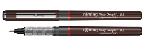 Ручка капиллярная Rotring Tikky Graphi 0.1 mm черные чернила (1904750)