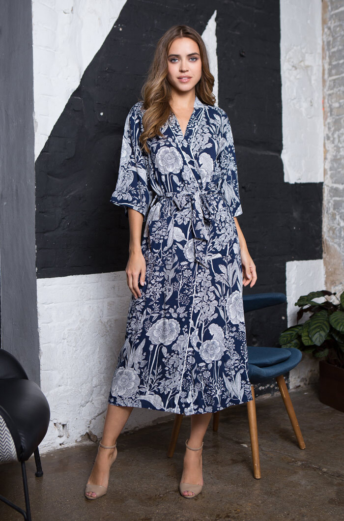 Женский легкий халат L/XL(48-50) Ariana Ариана 16339 синий MIA- MIA в ...