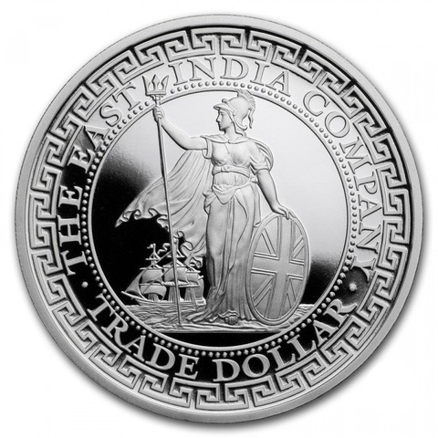 Ниуэ 2018, 1 доллар, 1 унция, серебро. Торговый доллар. Британский торговый доллар