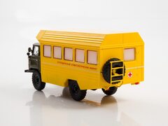 GAZ-66 KSP-2001 medical van khaki-yellow  1:43 Legendary trucks USSR #59