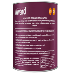 AWARD консервы для взрослых собак кусочки с ягненком и печенью в соусе 750г