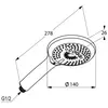 Kludi 679000500 Kludi 67 900 0500 Freshline Ручной душ Ø140 мм, 3 режима