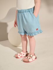 Шорты с вышивкой джинсовые для девочки Next AB1-575, Голубой