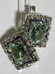Багет (серьги из серебра)