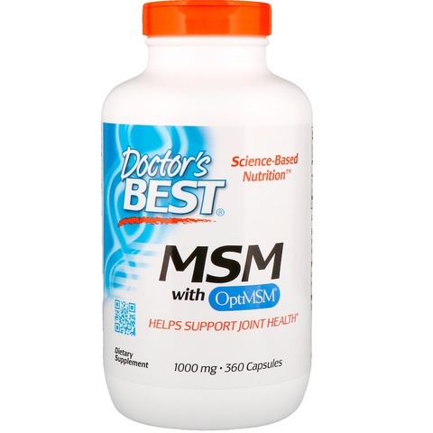 Doctor's Best, МСМ с OptiMSM, 1000 мг, 360 капсул