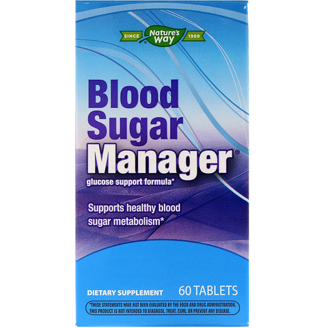 Nature's Way, Blood Sugar Manager, регулятор уровня сахара в крови, 60 таблеток