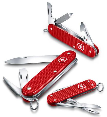 Нож Victorinox Alox Pioneer, 93 мм, 8 функций, красный (подар. упаковка)