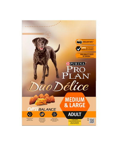 Pro Plan DUO DELICE сухой корм для взрослых собак (курица, рис) 2,5 кг