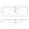 Cezares CZR-8099-120 Керамическая раковина CZR-8099-120, 1210x460x170