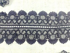 Кружево плетёное, ш. 8,5 см, тёмно-синий