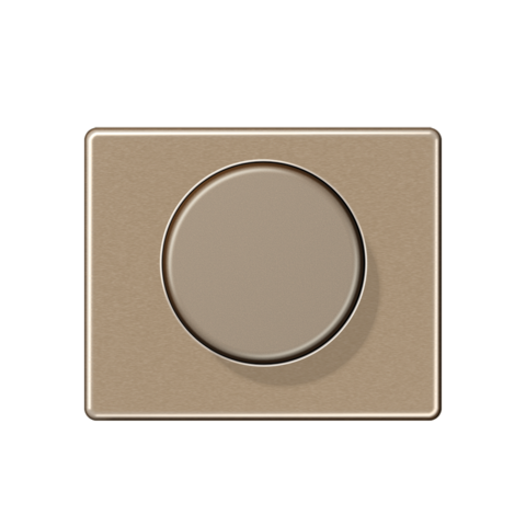 Светорегулятор/Диммер поворотно-нажимной 100–1000 Вт. для ламп накаливания и галог. Цвет Золотая бронза. JUNG SL. 211GDE+SL1540GB