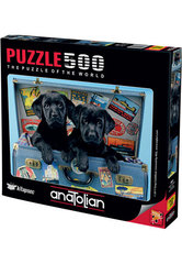 Puzzle Gezgin Köpekler. Travel Labs 500 pcs